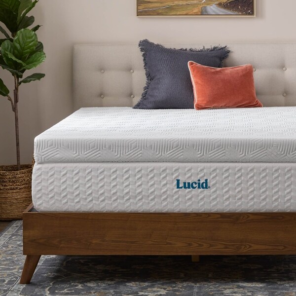 Lucid bamboo charcoal mattress topper sale